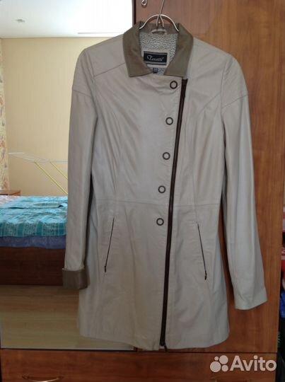 Кожаный тренч