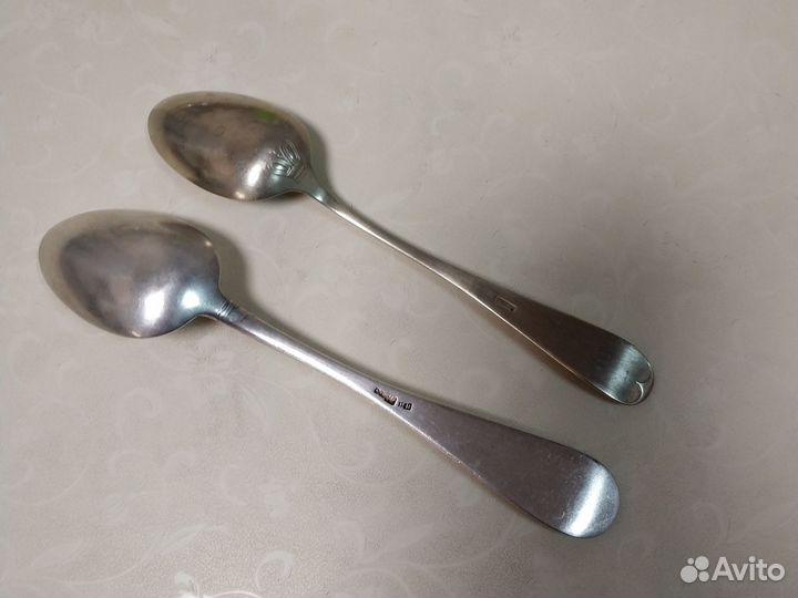 Ложки столовые серебро, 19 век, 84 пр