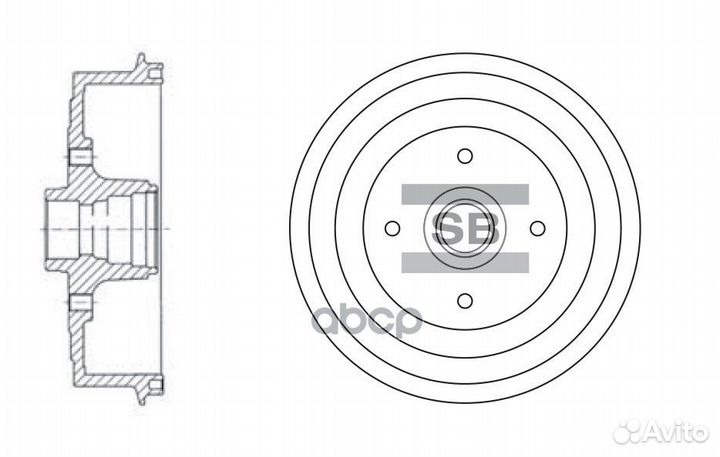 SD3036 барабан тормозной со ступицей Daewoo La