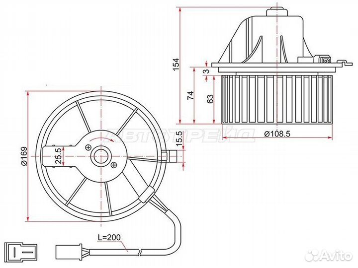 Мотор отопителя салона audi 80 1986-1996