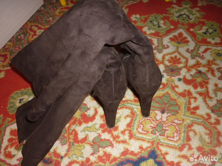 Замшевые сапоги