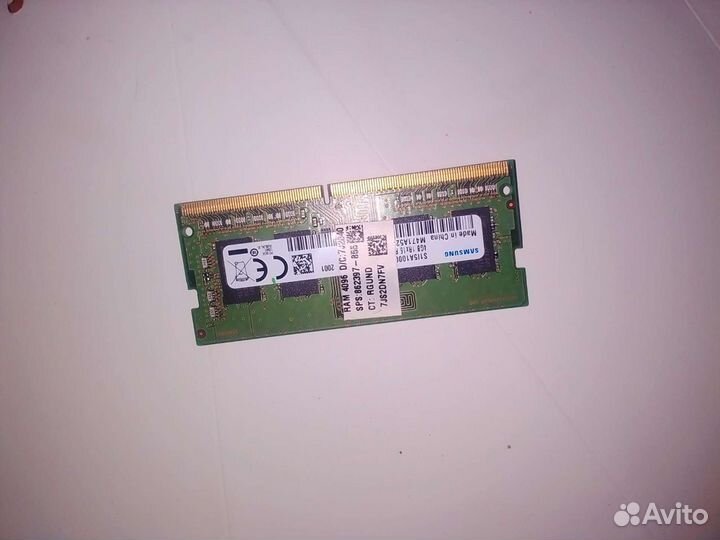 Оперативная память для ноутбука ddr4 4gb