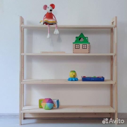 Полка стеллаж для детского творчества Монтессори