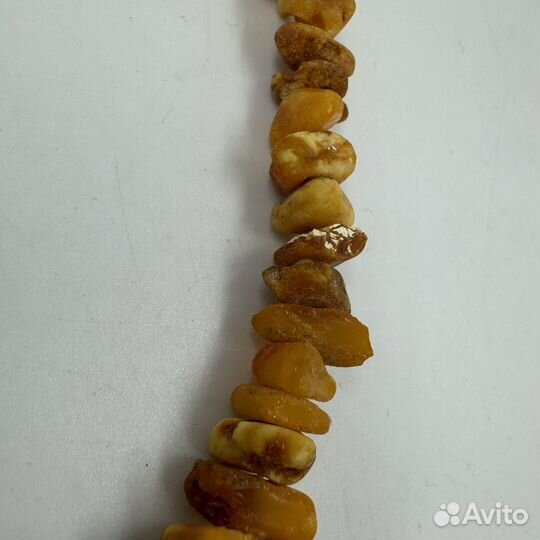 Ожерелье из янтаря бижутерия украшения СССР