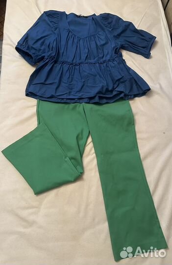 Брюки, блузки Zara, Benetton, 46/48