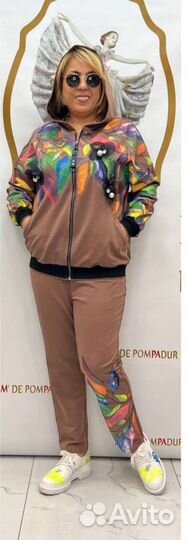 Спортивный костюм большой четыре расцветки Турция