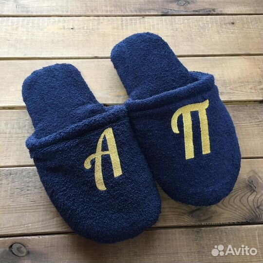 Тапочки с именной вышивкой на заказ
