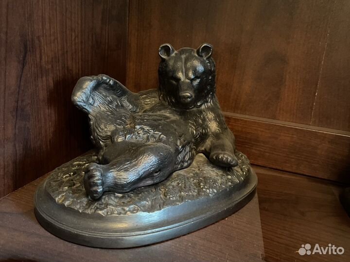 Касли.СССР.Чугун.Медведь в малиннике