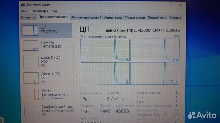 Процессоры для ноутбуков Intel i3 i5 i7 4th-Gen