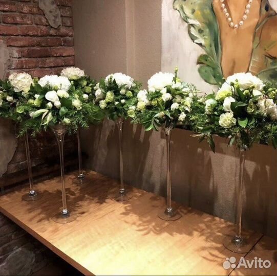 Ваза-мартини на высокой ножке 60 см