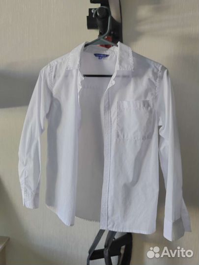 Рубашка белая для мальчика 146 см