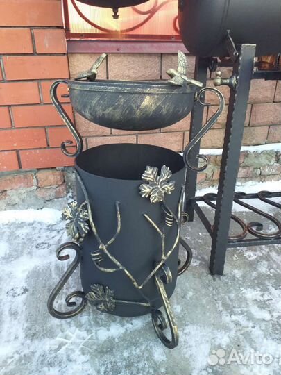 Коптильня-мангал, печь под казан