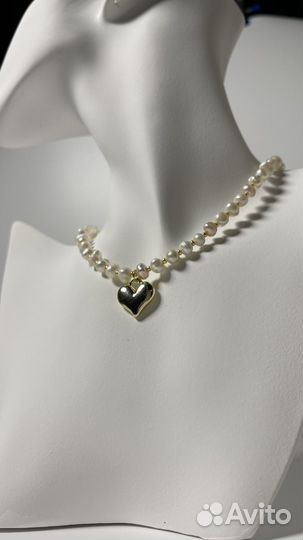 Чокер из натурального жемчуга 40 см