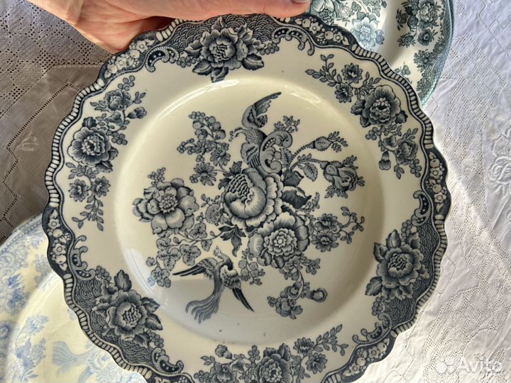 Тарелки винтажные Англия Masons Spode Crown Ducal