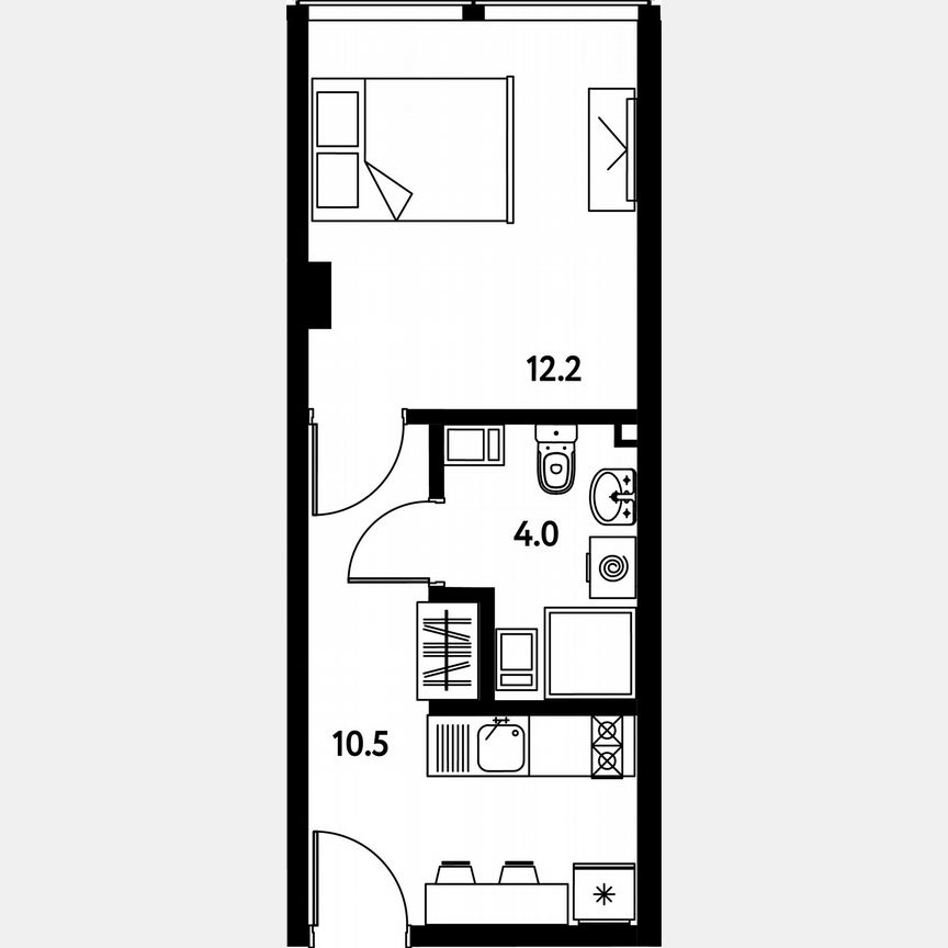 Апартаменты-студия, 26,7 м², 4/10 эт.