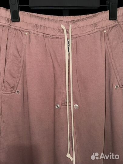 Rick Owens Cotton Belas Cargo Burgundy Pants