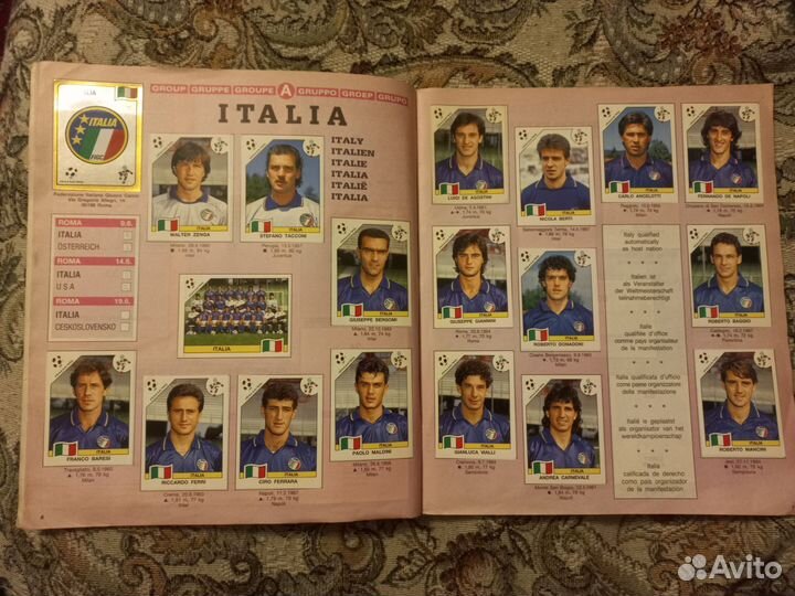 Альбом с наклейками Panini Italia 90 СССР бурда