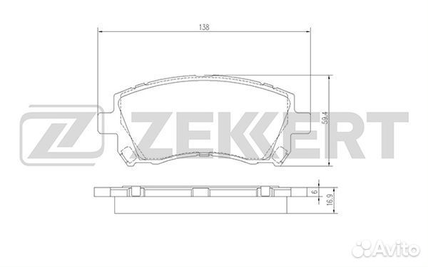 Колодки торм. диск. передн. Subaru Forester (SF) 97- Impreza (GM GC GD GF) 95- Legacy (BD BE BH BP