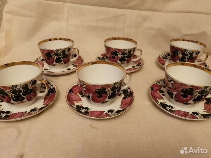 Чайная пара гигант лфз чёрная смородина СССР