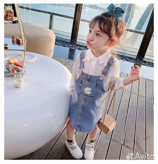 Сарафан комбинезон джинсовый для девочки