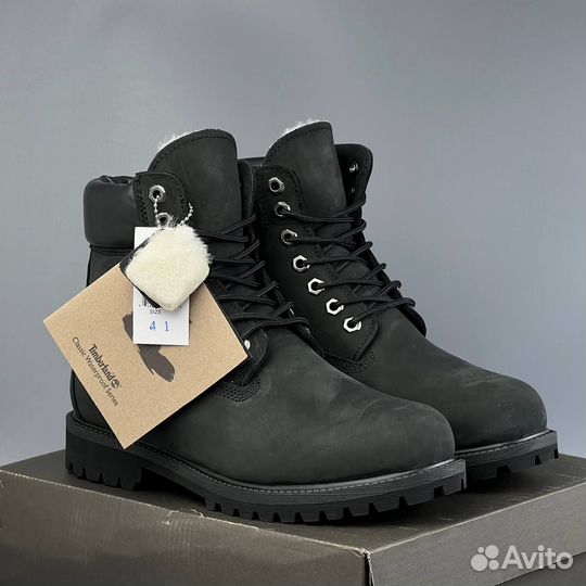 Черные Ботинки Timberland с мехом