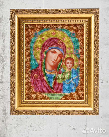 Икона вышитая бисером ручная работа