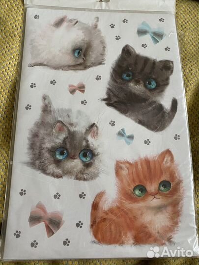 Детские наклейки Котята и Лесные животные