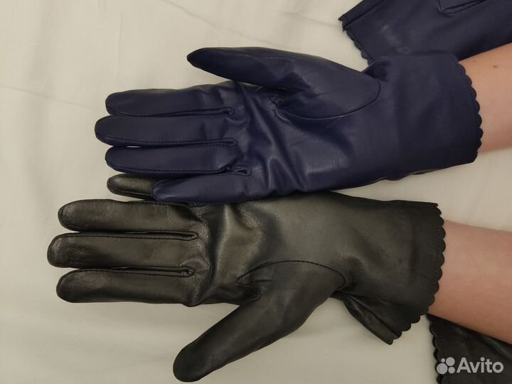 Перчатки женские кожаные новые