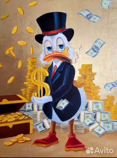 Картина Скрудж Макдак Денежная картина