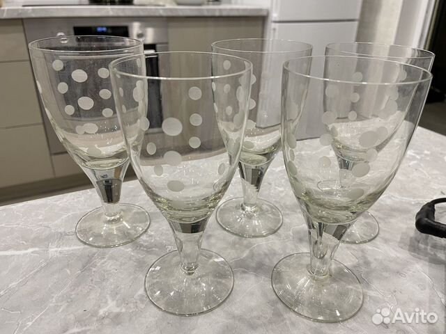 Фужеры СССР гравировка горох