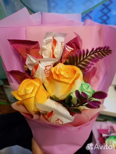 Букет из мыльных роз