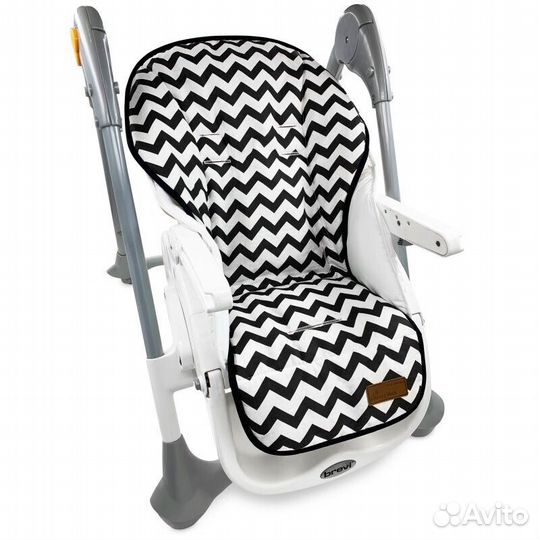 Накидка на стульчик для кормления серый