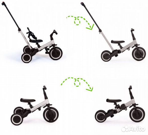 Детский велосипед с родительской ручкой