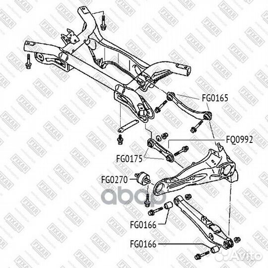 Сайлентблок рычага mitsubishi Outlander 06- FG0270