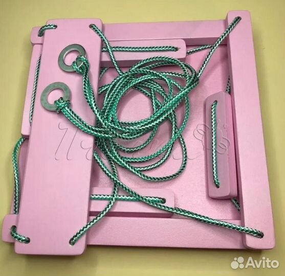 Качели детские подвесные деревянные