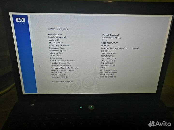 HP Probook 4510s