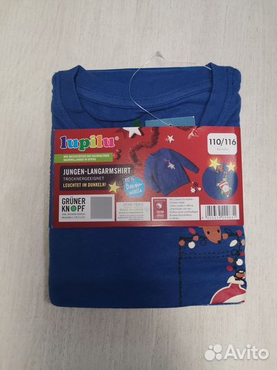 Лонгслив детский Lupilu новогодний