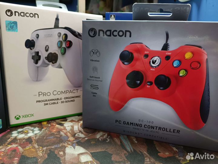 Геймпады Nacon для Xbox, PS4, PC новые