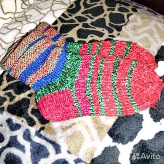 Шерстяные носки детские, вязаные