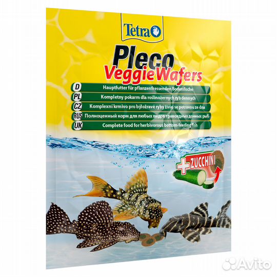 TetraPleco Veggie Wafers корм-пластинки с добавлен