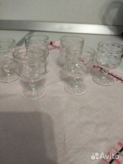 Хрустальные рюмки на ножке СССР