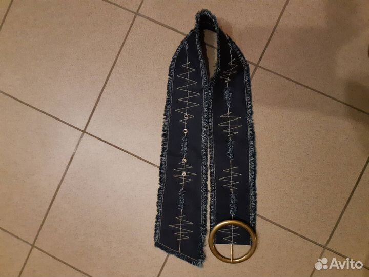 Пояс- ремень из джинсовой ткани