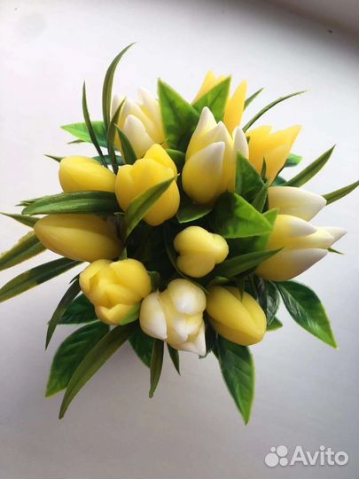 Букет тюльпанов из мыла