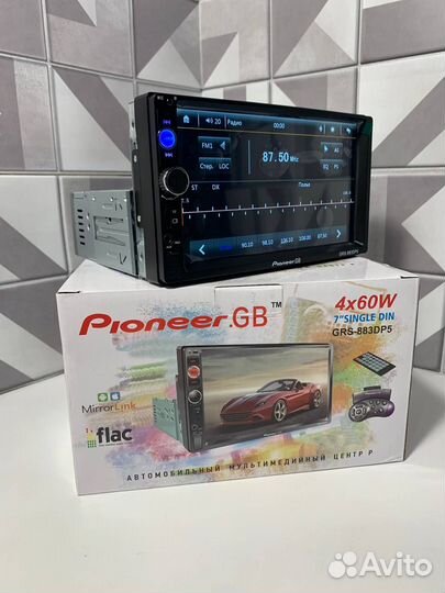 Магнитола Pioneer 1DIN с экраном Bluetooth