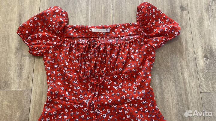 Летнее платье крестьянка