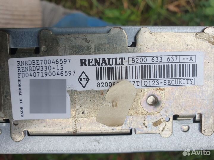 Renault Megane 2 рест. MP3 магнитола штатная