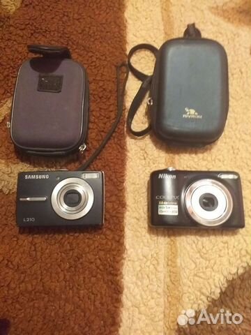 Компактные фотоаппараты Nikon и самсунг