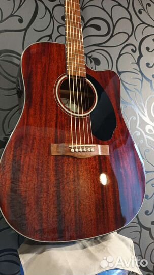 Fender CD-60 SCE All-mah (массив красного дерева)