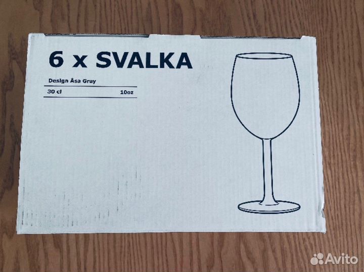 IKEA Набор бокалов свальк для вина, 300 мл, 6 шт