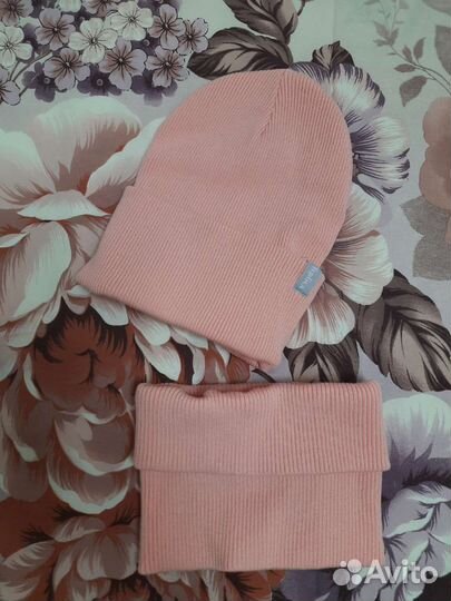 Комплект шапка и снуд женский новый